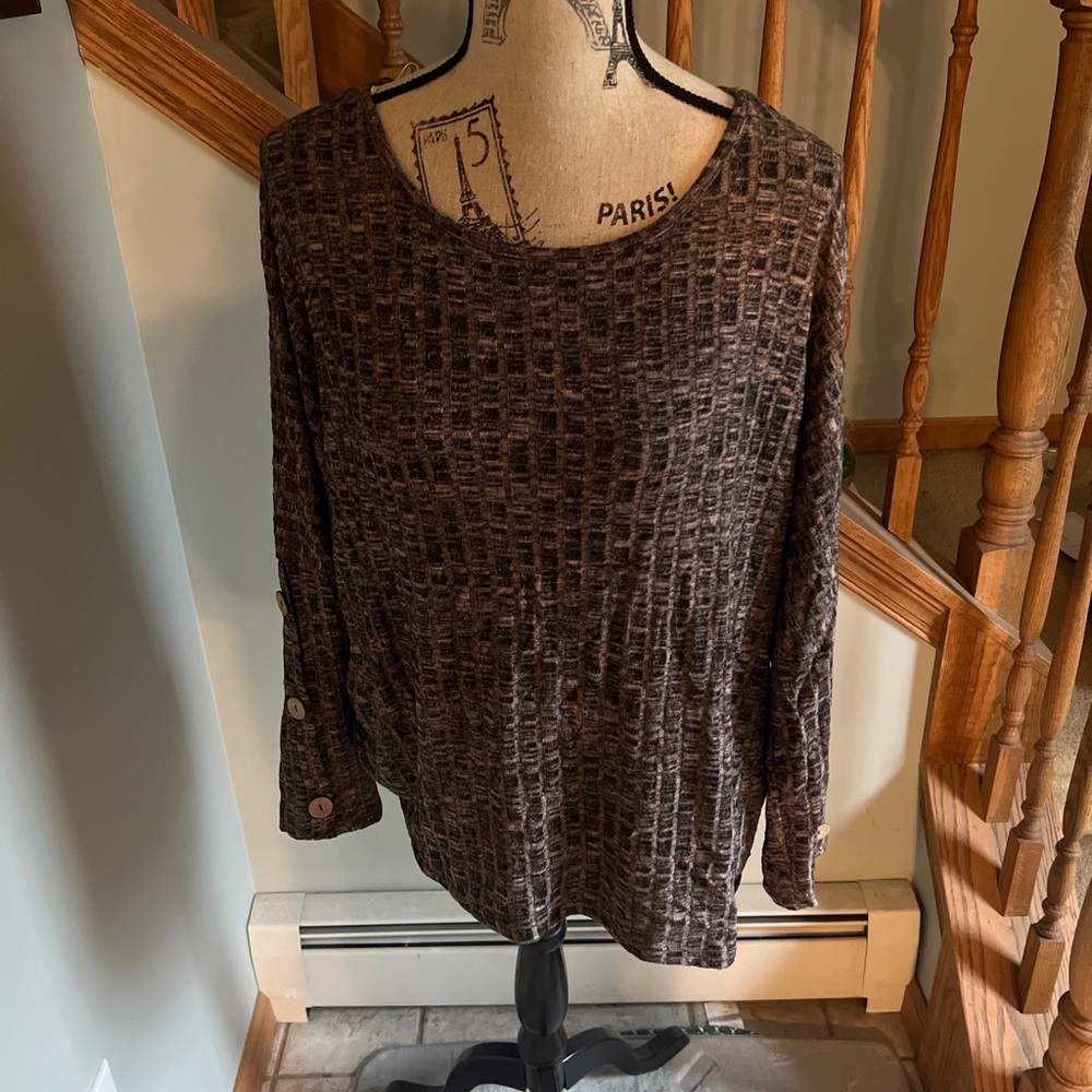 NY Collection long sleeve top